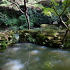 水面に映る斜陽