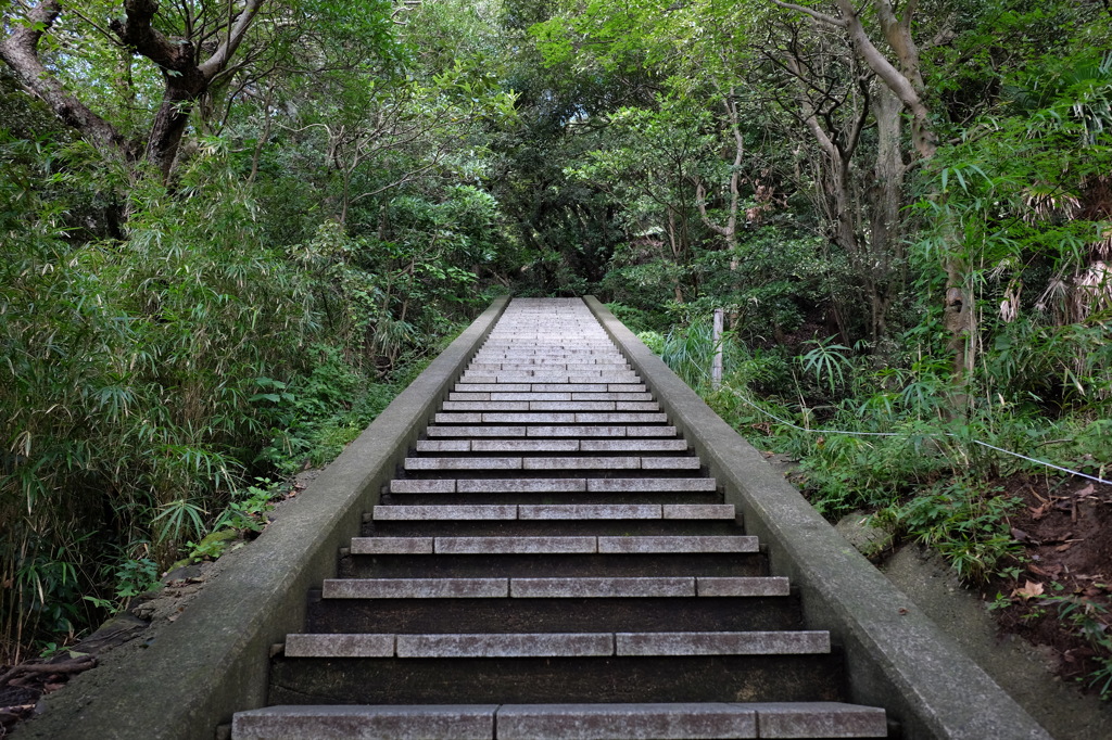 続く石段