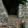 津山城の石垣と石段 