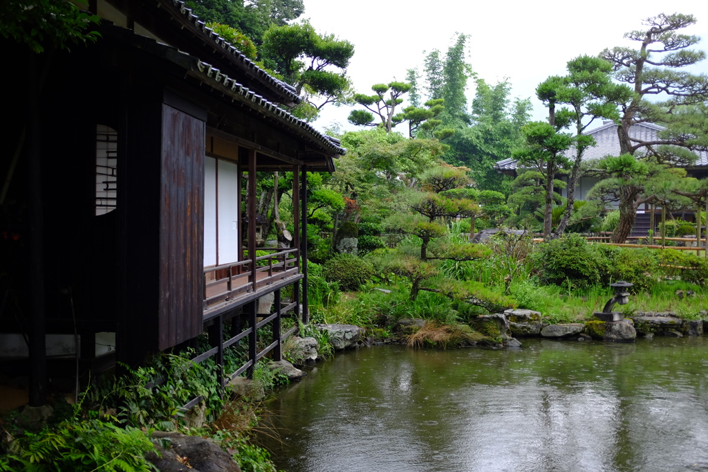 雨の中の天赦園