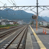 高梁駅と続く線路