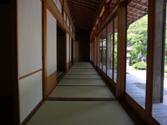 月照寺の畳の廊下