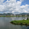 木曽川と浮かぶ雲
