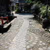 郡上八幡の石畳の道