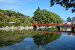 小田原城の堀と学橋
