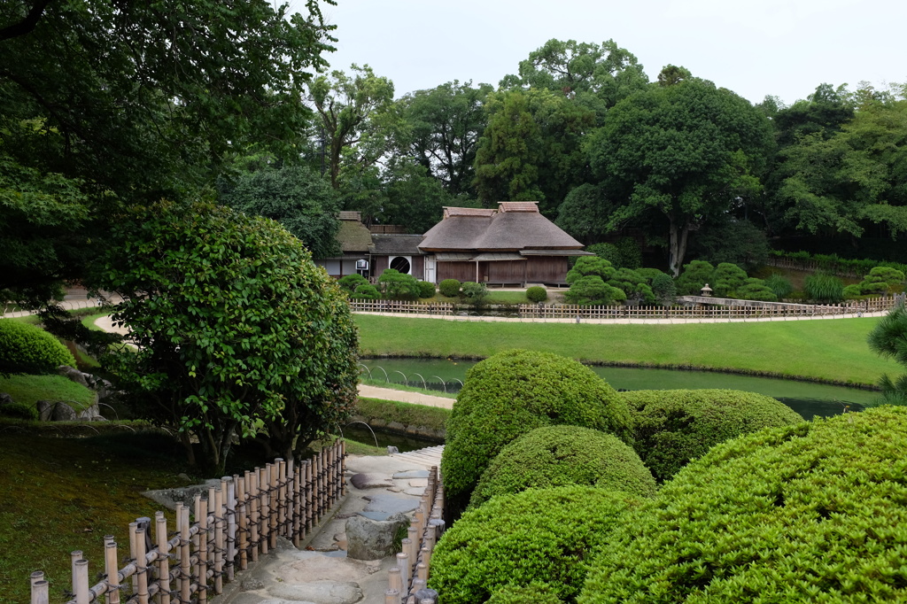 岡山後楽園の廉池軒