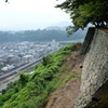 石垣と津山市街