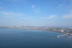 藤沢市街と海水浴場