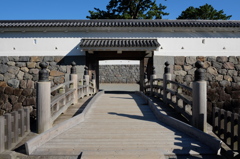 小田原城の住吉橋と門 