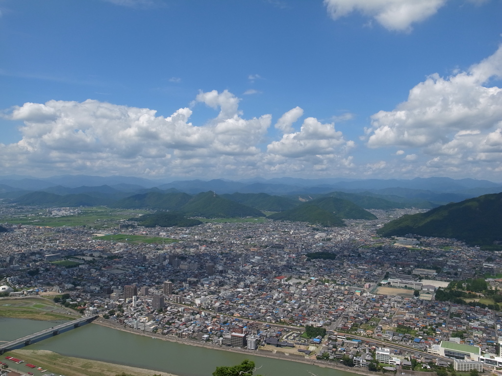 岐阜市街と長良川