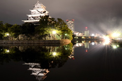 夜の広島城