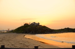 夕焼けの蕪島