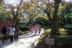 兼六園：着物美人