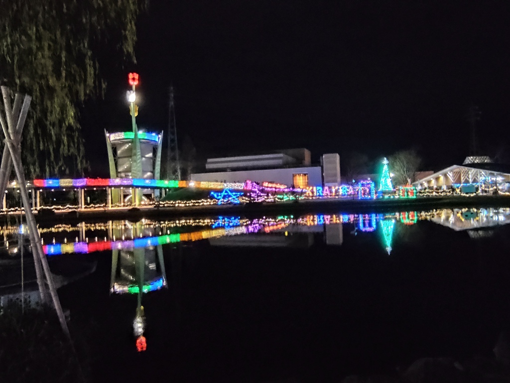 水面に映る彩り