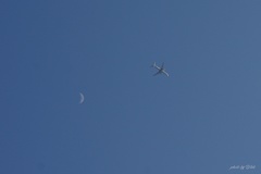 半月と飛行機