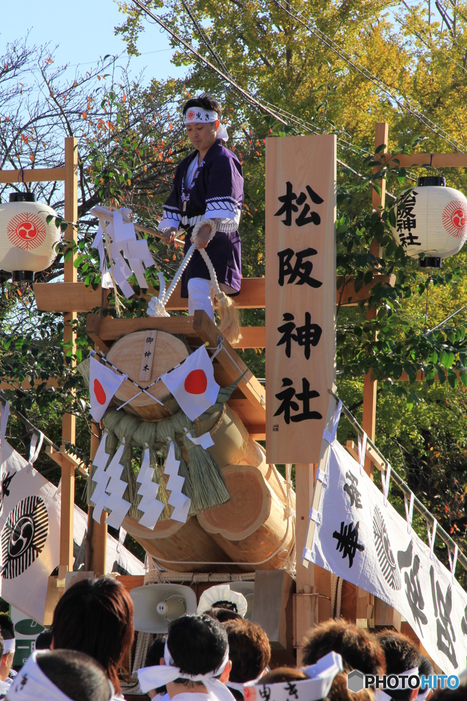 松坂神社のお木曳