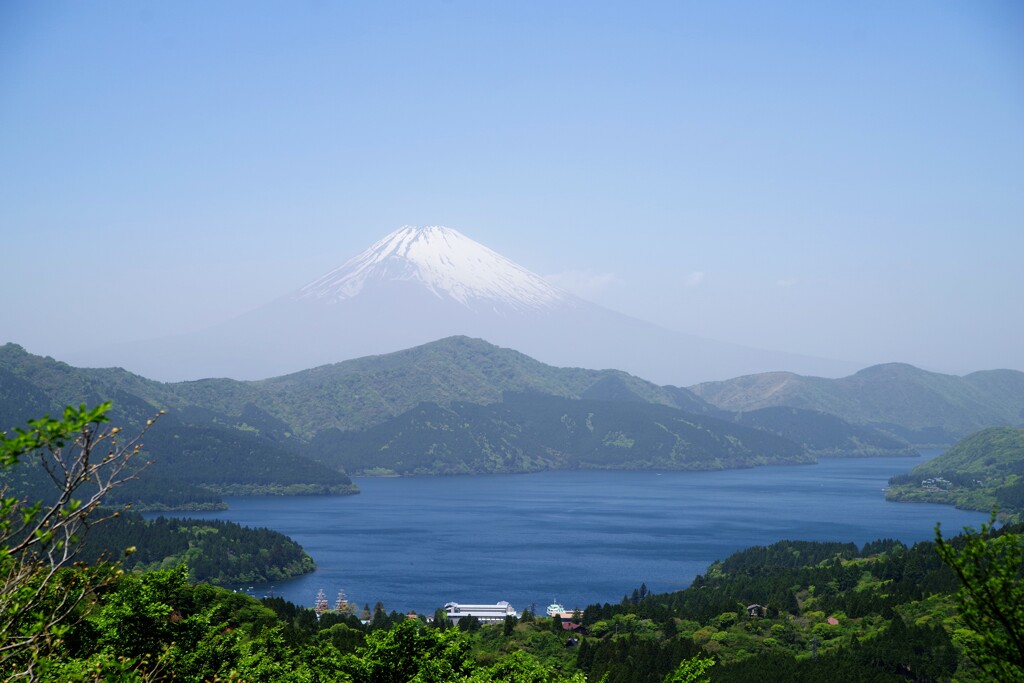 箱根・大観山からの富士と芦ノ湖
