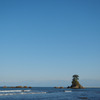 秋の立山連峰冠雪と雨晴海岸1　2014年10月18日土曜日