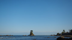 秋の立山連峰冠雪と雨晴海岸2　2014年10月18日土曜日