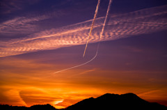 飛行機雲の干渉