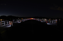 夜の渡月橋