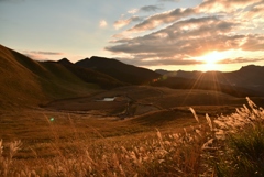 曽爾高原の夕景
