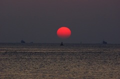 海の夕暮れ