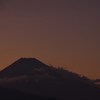 夕焼けの中のシルエット