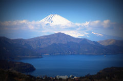 芦ノ湖からの富士山