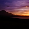 夕景と富士