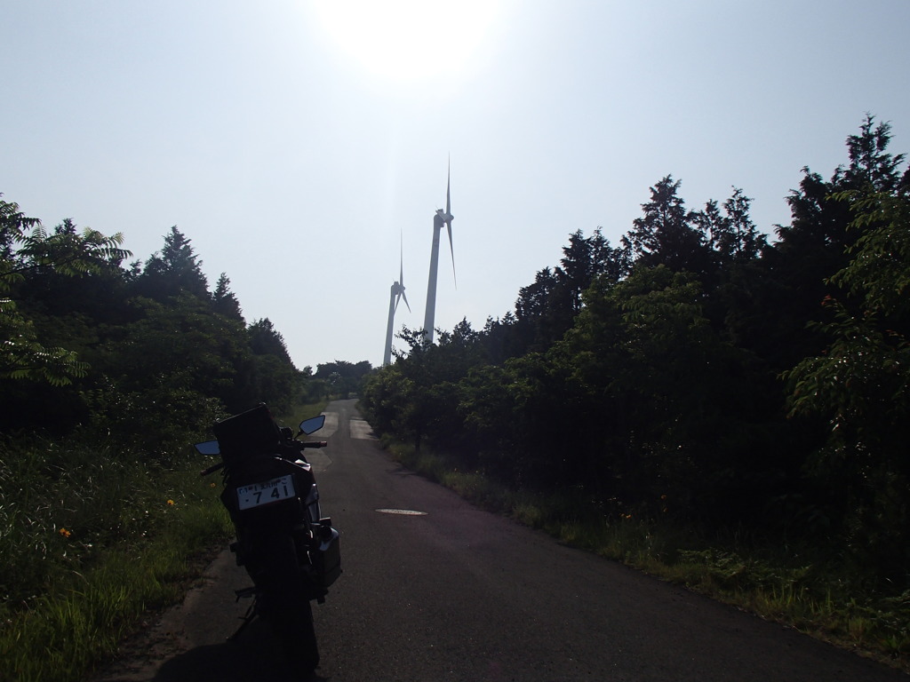 風車へと続く道