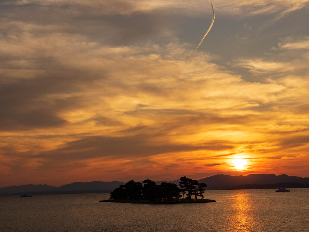 宍道湖の夕景(1)