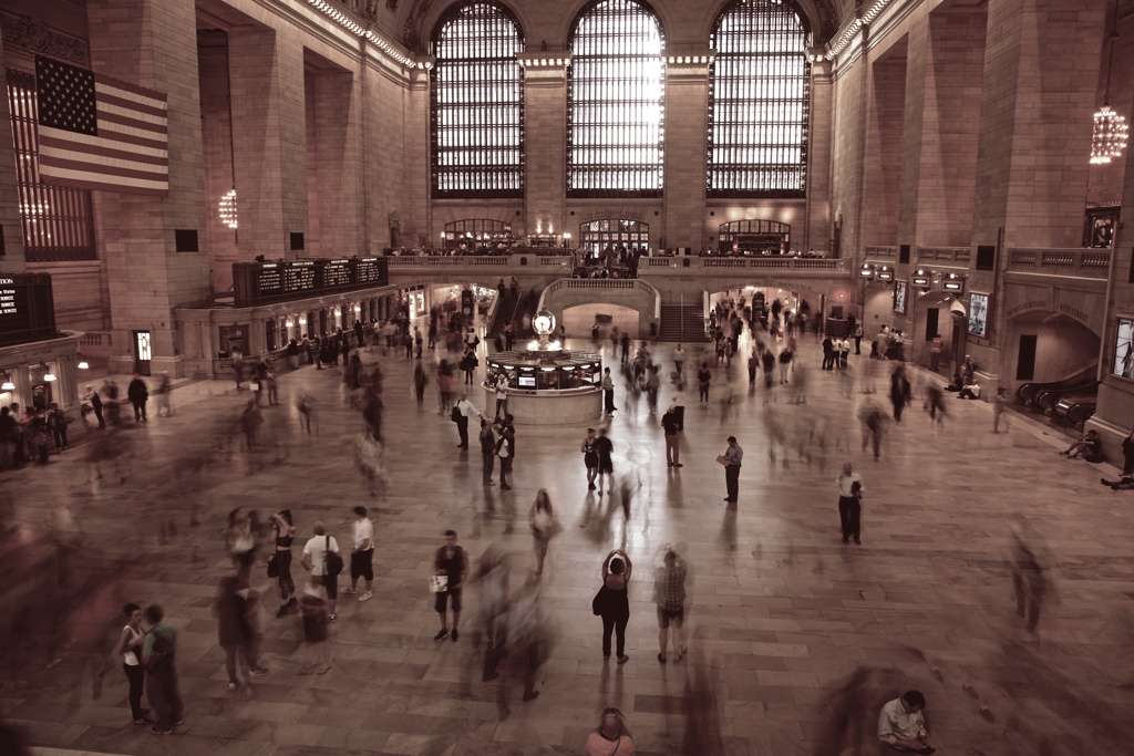 Travelers in Grand Central Station