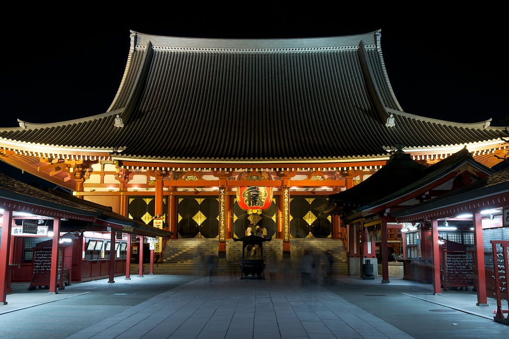 浅草寺の夜