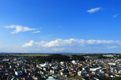 大洗の街と空