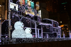 待ち合わせ場所に雪ダルマ