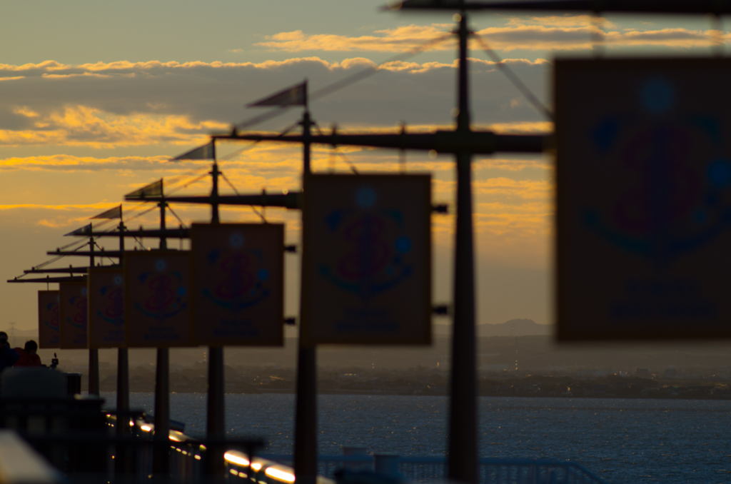 東京湾の夕暮れ