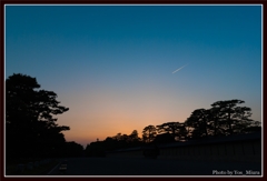 夕闇に沈む御所