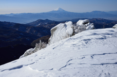 富士山　五丈岩付近より