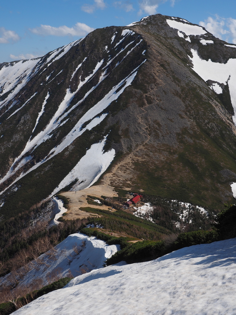 山小屋の見える風景