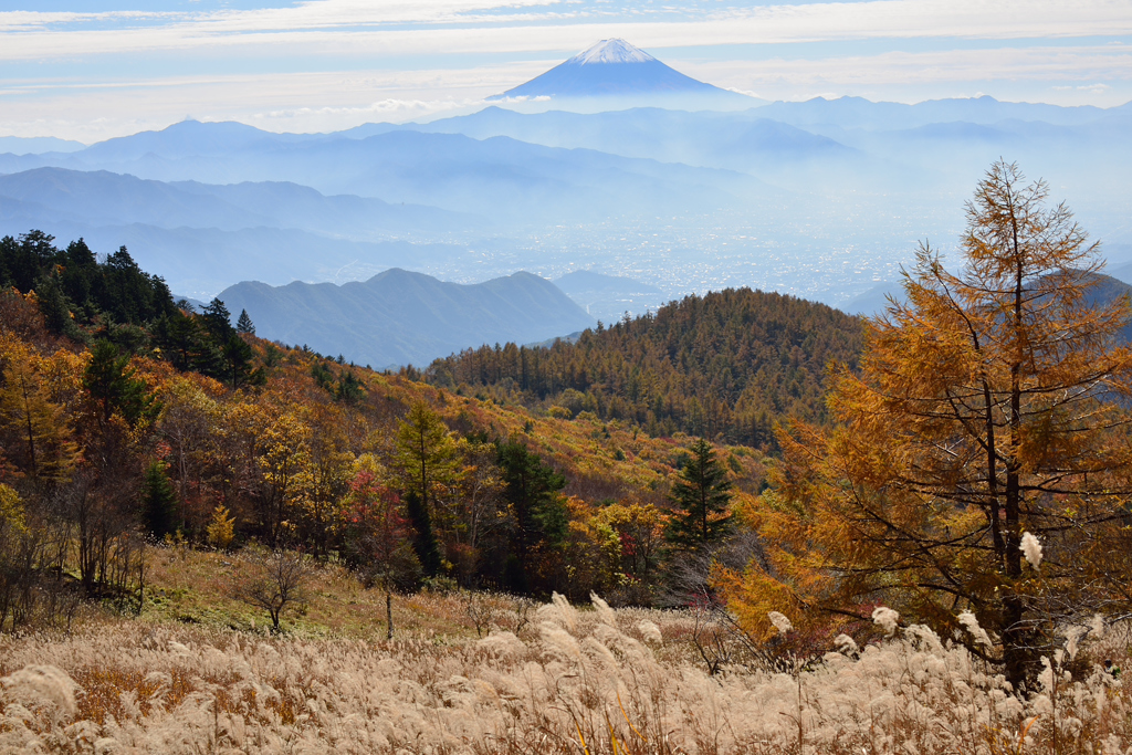 乾徳山から富士山