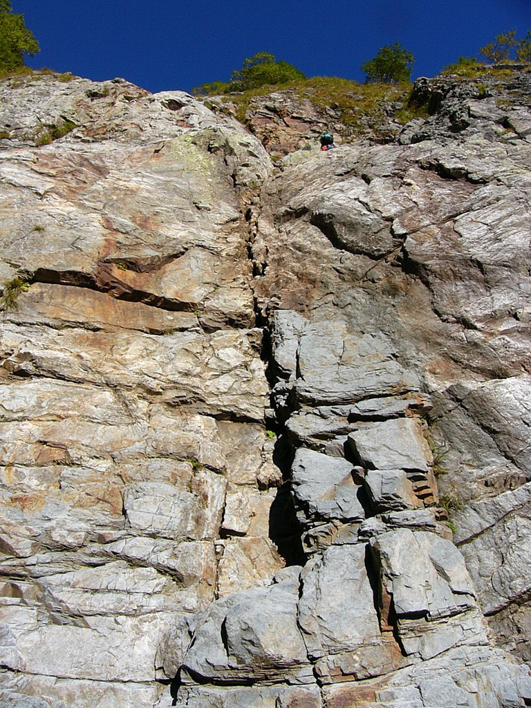 北岳バットレス下部岩壁bガリー