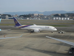 タイ国際航空のB787スポット移動
