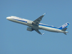 ANA  A321neo  JA134A  福岡空港離陸