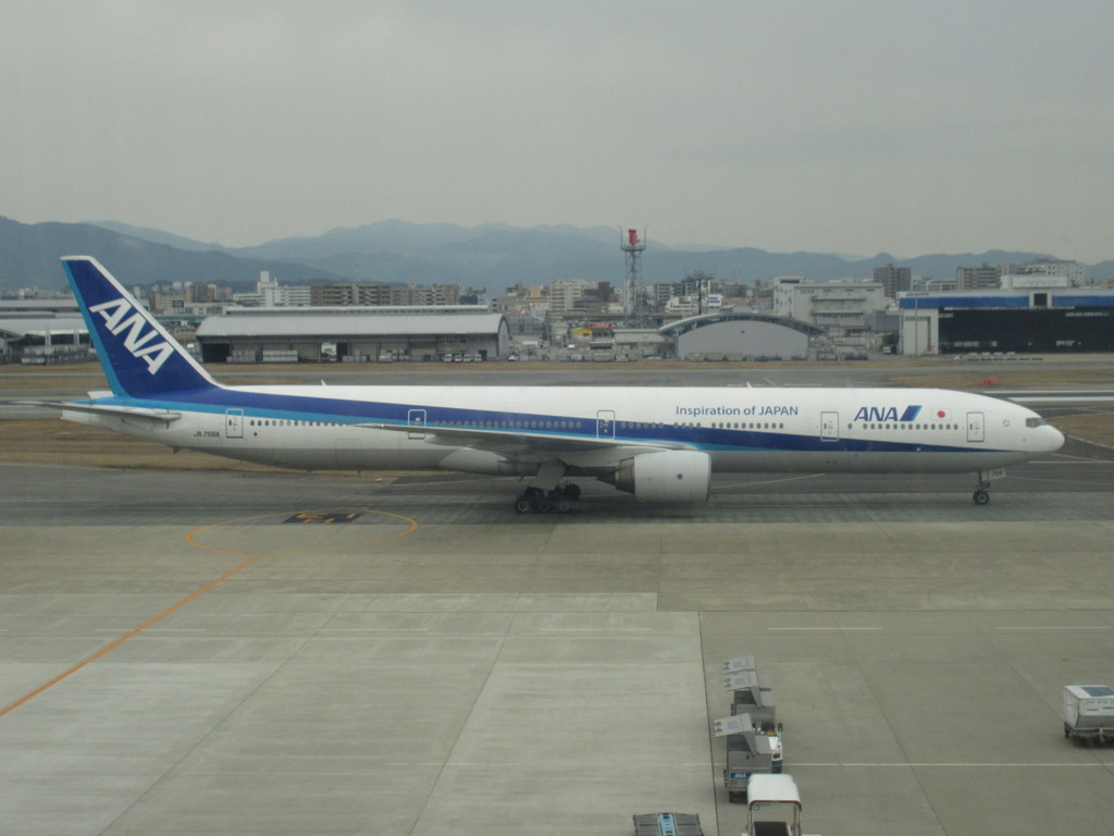 ANA  B777-300到着