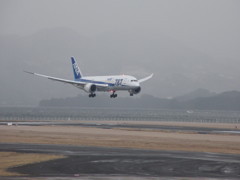 新年初フライト　長崎空港にて④