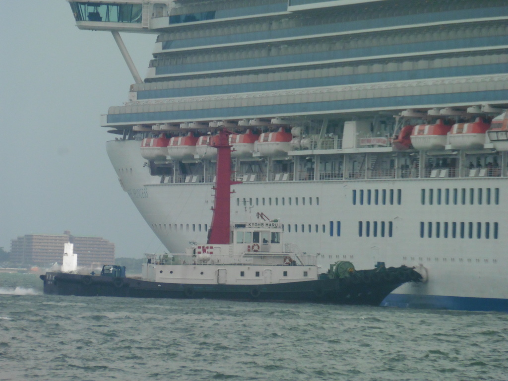 サファイアプリンセスとタグボート