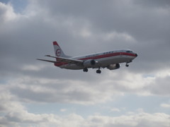 南西航空の着陸