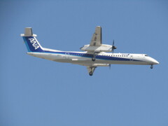 ANA  ボンバルディアのランディング