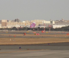 後ろから見た離陸①